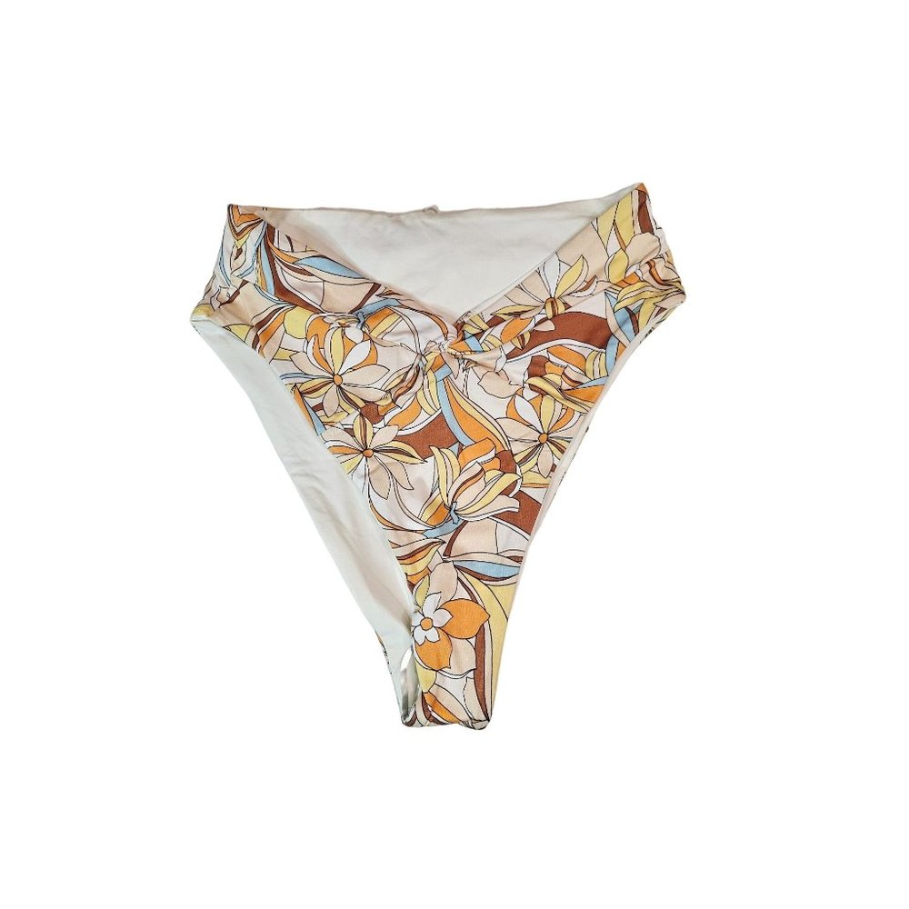 L-Space EcoNYL Bikini Bottom Sole Shine Floral, Size S, Multi-colored